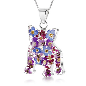 Silver Pendant - Purple Haze - French Bulldog
