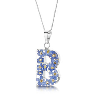 Silver Pendant - Forget-Me-Not - B
