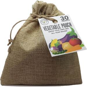 Vegetable Seed Pouch with 30 Packets of Fresh New Seeds